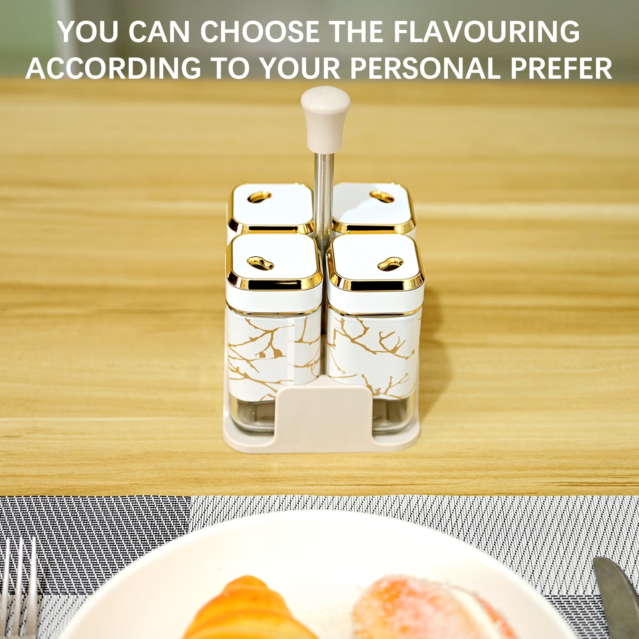 Square Spice Jar with Shaker Insert 4 Spice Jar Set, Spice Shakertwist Lid, Sealable, Clear Spice Jar Set, Kitchen Spice Storage Spice Jar 4.06oz