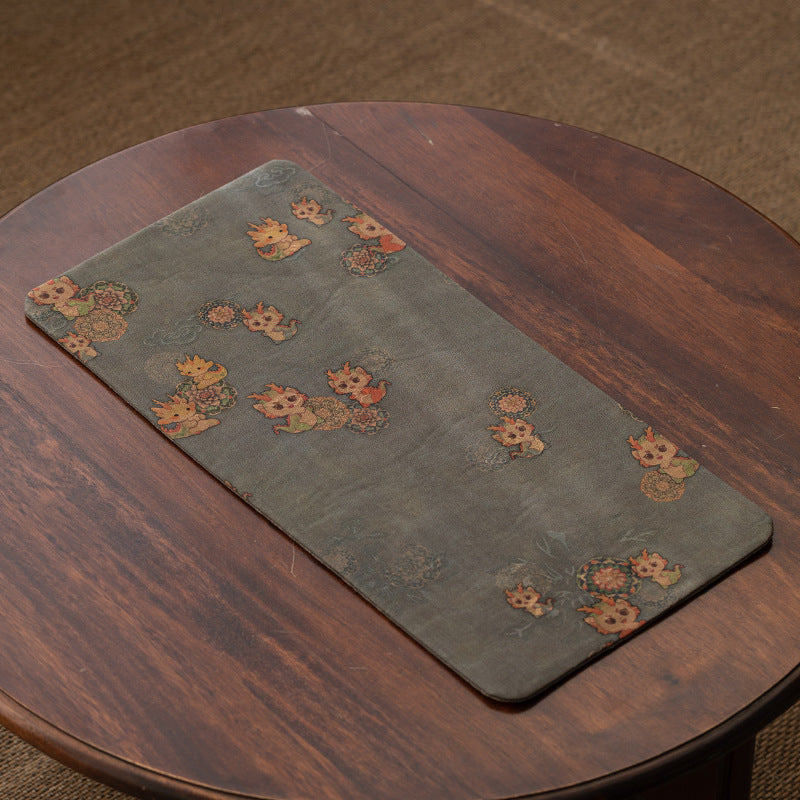 New Chinese Style Zen Tea Mat Dual-Sided Dry Tea Mat Xiangyun Sha Fabric Heat-Resistant Table Mat for Tea Ceremony And Home Decor