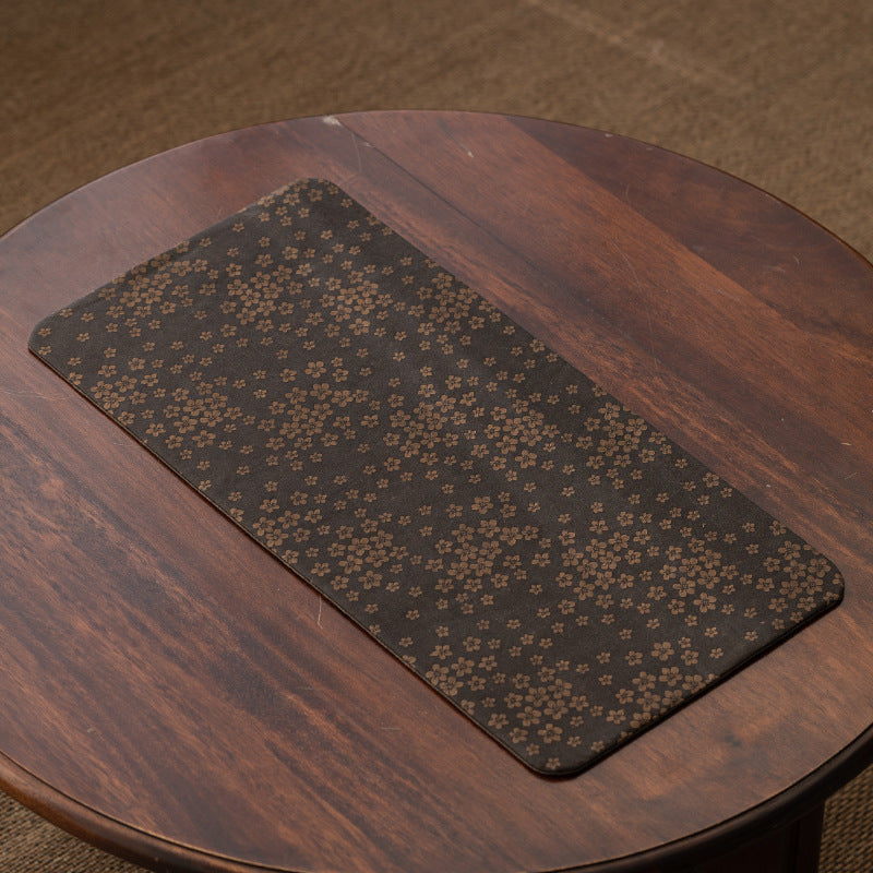 New Chinese Style Zen Tea Mat Dual-Sided Dry Tea Mat Xiangyun Sha Fabric Heat-Resistant Table Mat for Tea Ceremony And Home Decor