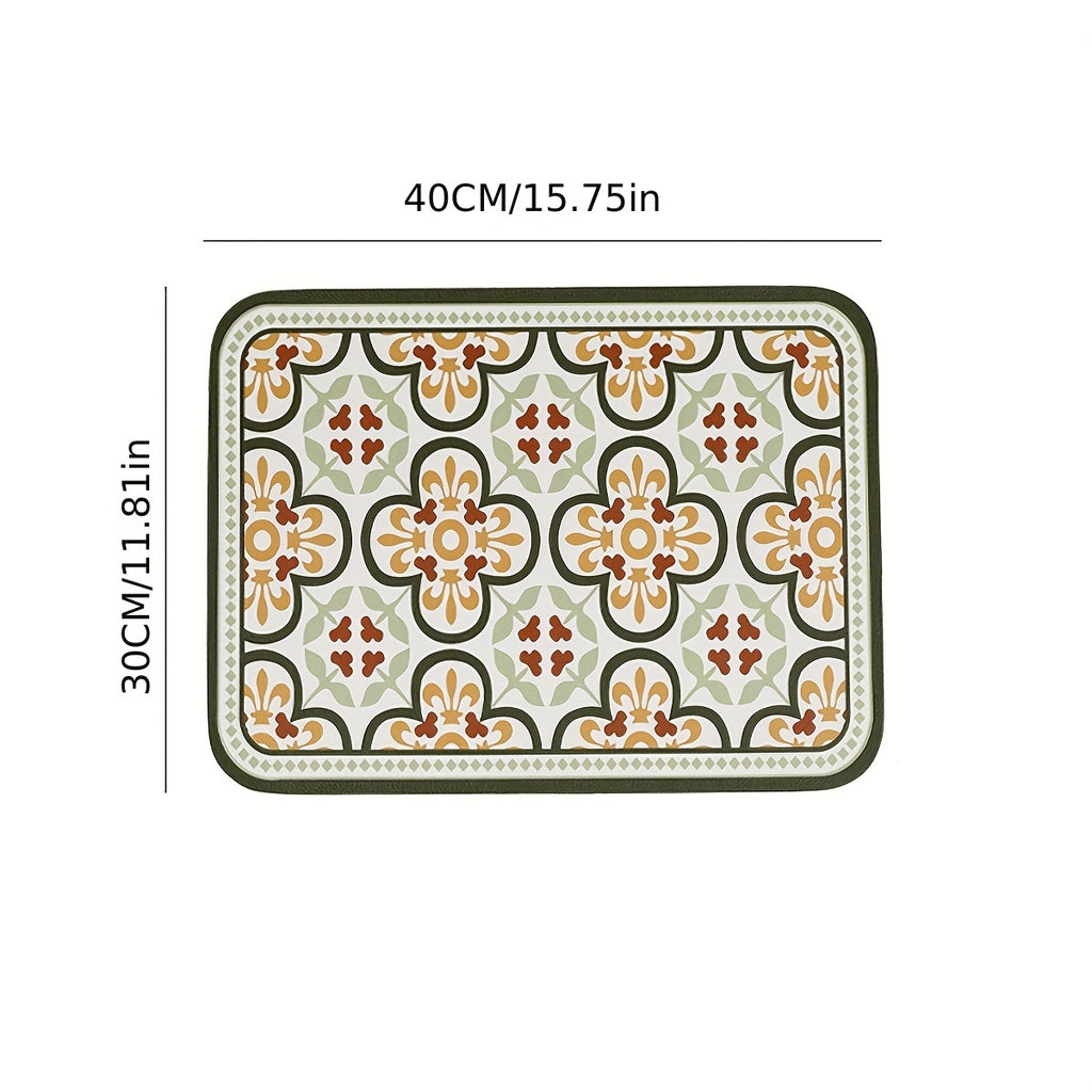 Artificial Leather Placemat, Heat Insulation Pad, Creative Office Desk Mat Decorative Coaster, Wipeable Washable Kitchen Table Mat, Suitable for Kitchen Dining Room Hotel