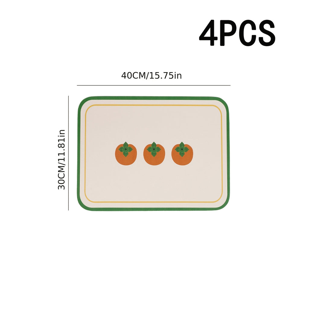 Artificial Leather Placemat, Heat Insulation Pad, Creative Office Desk Mat Decorative Coaster, Wipeable Washable Kitchen Table Mat, Suitable for Kitchen Dining Room Hotel